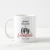 Mug 50 Et Fabuleux Rose Gold Birthday Custom (Gauche)