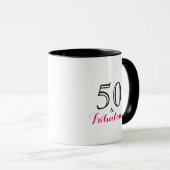 Mug 50 et fabuleux | Typographie 50e anniversaire (Devant droit)