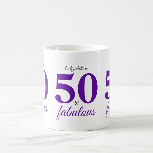 Mug 50 Et Fabuleux Violet (Centre)