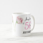 Mug 50 et Fabulous Rose Black Cinquantième anniversair (Devant droit)