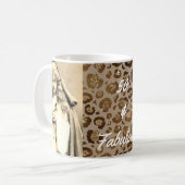 Mug 50 et Fabulous Sepia Photo Cheetah Imprimer (Devant gauche)