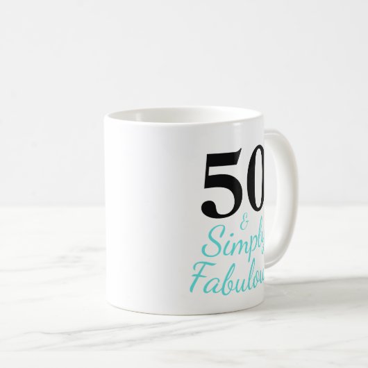 Mug 50 et tout simplement fabuleux (Devant droit)