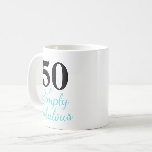 Mug 50 et tout simplement fabuleux (Devant gauche)