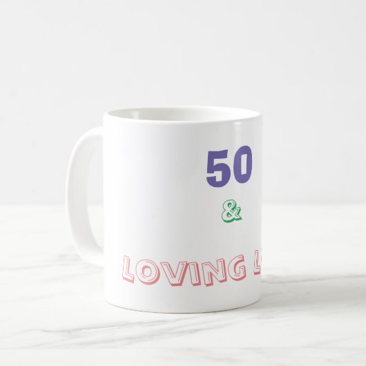 Mug 50 et vie amoureuse (Devant gauche)
