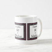 Mug 50 & Fabuleuse Personnaliser de typographie rose n (Devant droit)