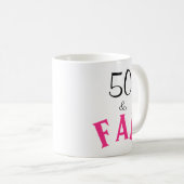 Mug 50 & Fabuleuse typographie 50e anniversaire (Devant droit)