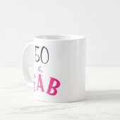 Mug 50 & Fabuleuse typographie 50e anniversaire (Devant gauche)