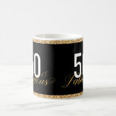 Mug 50 & Fabuleux Faux Parties scintillant Anniversair (Centre)