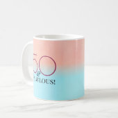 Mug 50 & Fabuleux fête d'anniversaire commémoratif (Devant gauche)