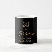 Mug 50 fabuleux nom d'or noir (Centre)