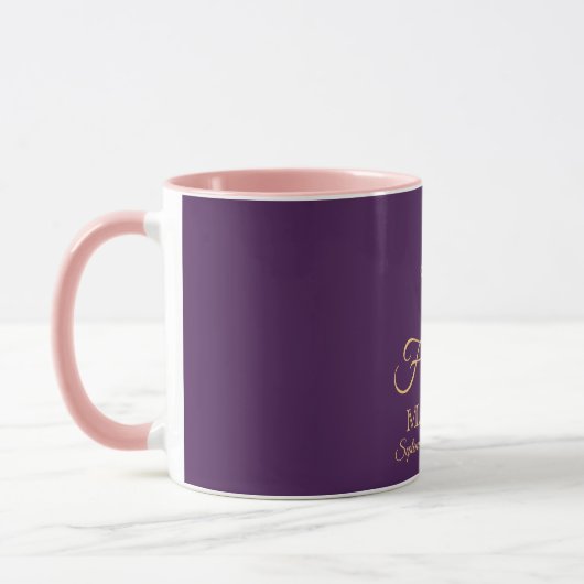 Mug 50 fabuleux nom pourpre (Gauche)