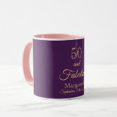 Mug 50 fabuleux nom pourpre (Devant gauche)