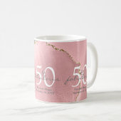 Mug 50 Fabuleux Rose Rose Gold Parties scintillant Ann (Devant droit)