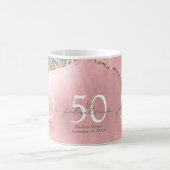Mug 50 Fabuleux Rose Rose Gold Parties scintillant Ann (Centre)