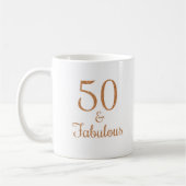 Mug 50 & Fabulous Gold Parties scintillant Typographie (Gauche)