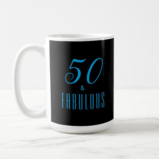 Mug 50 & Fabulous Sky Blue Black  (Gauche)