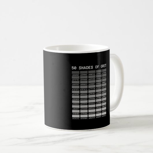 Mug 50 nuances de gris (Devant droit)