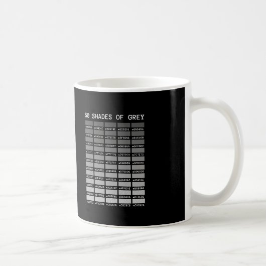 Mug 50 nuances de gris (Droite)