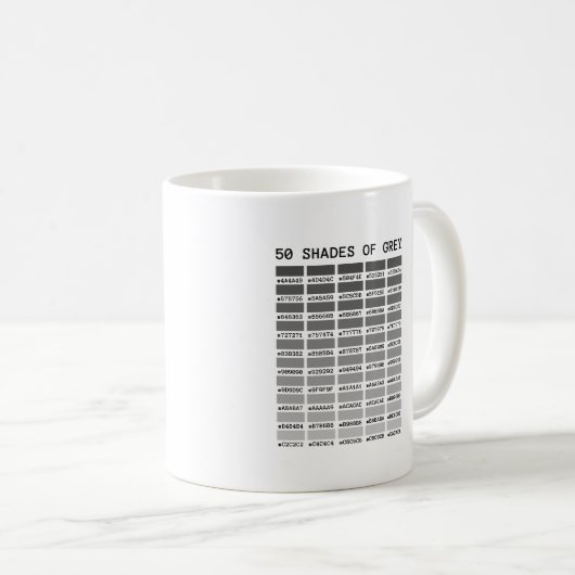 Mug 50 nuances de gris (Devant droit)