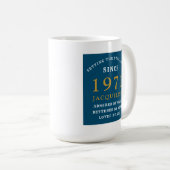 Mug 50e anniversaire 1971 Blue Gold pour sa personnali (Devant droit)