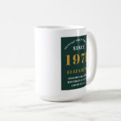 Mug 50e anniversaire 1971 Gold vert pour sa personnali (Devant droit)