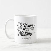 Mug 50e anniversaire 50 ans dans la fabrication person (Gauche)