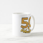 Mug 50e anniversaire 50 ans et fabuleux effet or (Devant droit)