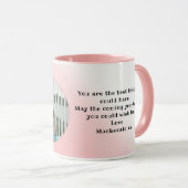 Mug 50e anniversaire 50 ans Modèle photo de texte rose (Devant droit)