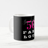 Mug 50e anniversaire 50 fabuleux Anniversaire rose cha (Devant gauche)