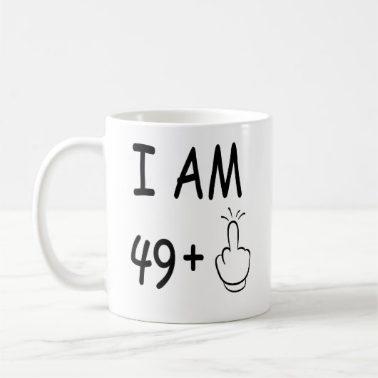 Mug 50e anniversaire, Anniversaire drôle (Gauche)