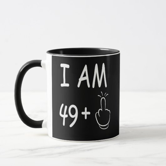 Mug 50e anniversaire, Anniversaire drôle (Gauche)