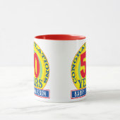 Mug 50e anniversaire Célébration de 50 ans avec nom (Centre)