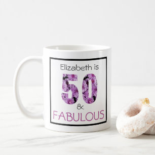Mug 50e anniversaire Cinquante et fabuleux Chrysanthèm