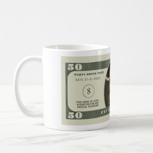 Mug 50e anniversaire de la facture de 50 dollars (Gauche)