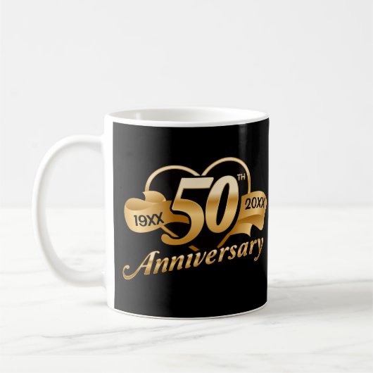 Mug 50e anniversaire de Mariage Coeur (Gauche)