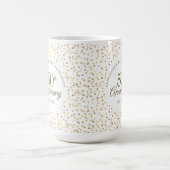 Mug 50e anniversaire de mariage Cœurs dorés (Centre)