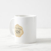 Mug 50e anniversaire de Mariage personnalisé Or (Devant gauche)