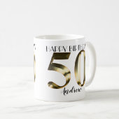 Mug 50e anniversaire d'or métallique (Devant droit)
