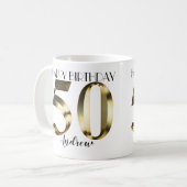 Mug 50e anniversaire d'or métallique (Devant gauche)