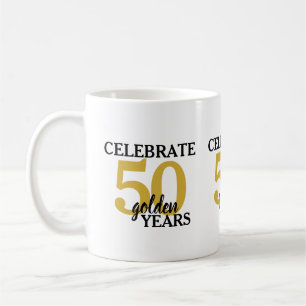 Mug 50e anniversaire du Mariage Célébrer 50 ans d'or