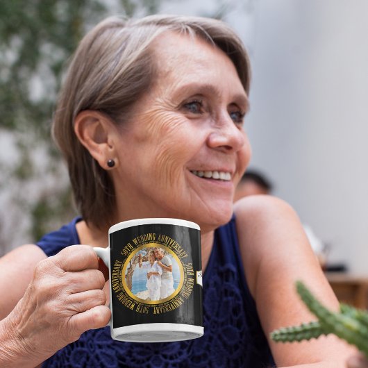 Mug 50e anniversaire du Mariage d'or Date photo