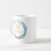 Mug 50e anniversaire du Mariage Golden Bluebells Wreat (Devant gauche)