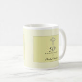 Mug 50e anniversaire du prêtre avec croix bossée (Devant droit)