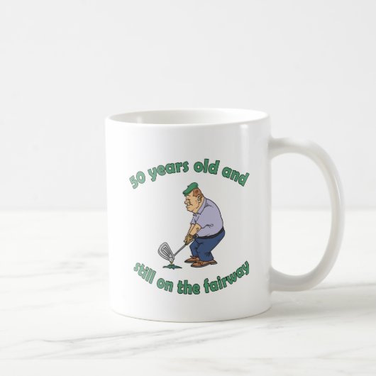 Mug 50e anniversaire Golfer Gag cadeau (Droite)