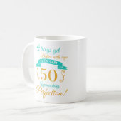 Mug 50e anniversaire mieux avec l'âge (Devant gauche)