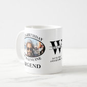Mug 50e anniversaire Monogramme Photo (Devant gauche)