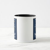Mug 50e anniversaire Né 1973 Retro Black Blue (Centre)