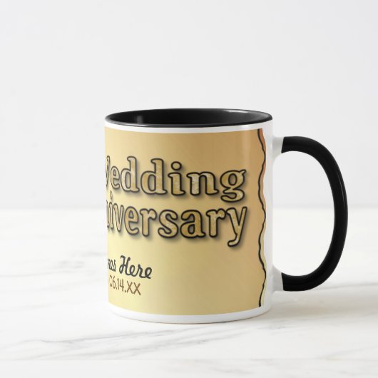 Mug 50e anniversaire - Or - Personnaliser (Droite)
