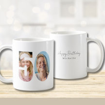 50e Anniversaire Personnalisé Deux Photos 