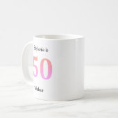 Mug 50e anniversaire Rose Rose Gold Parties scintillan (Devant gauche)